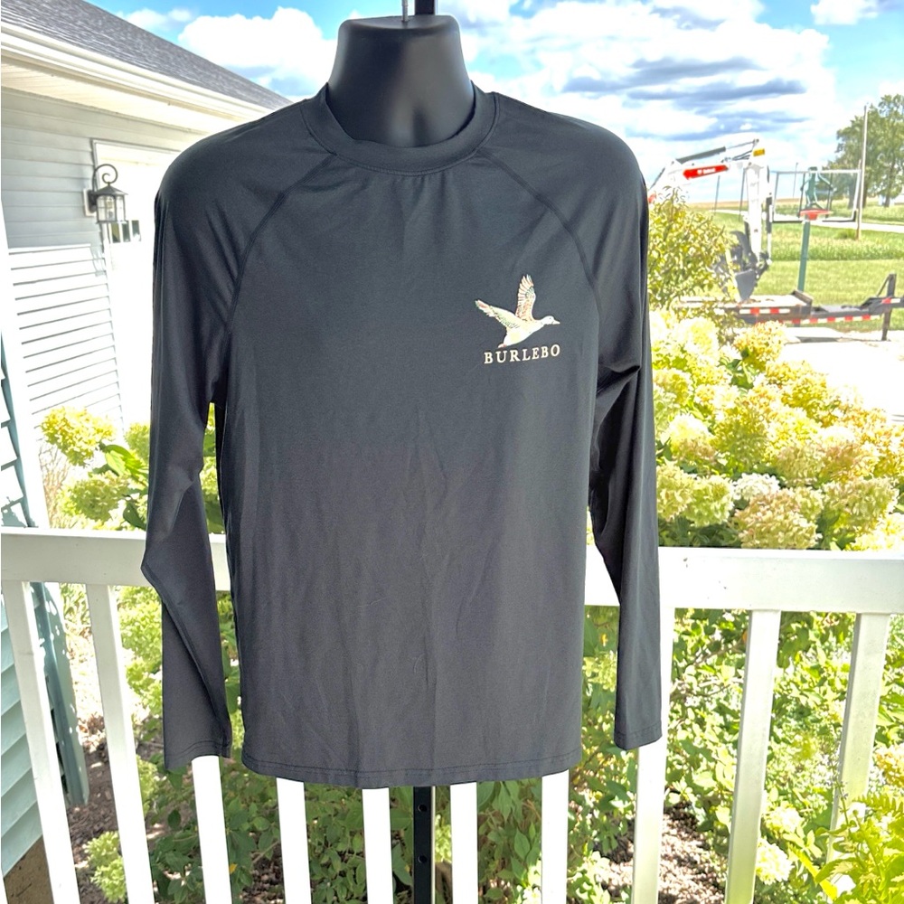 BURLEBO Black Long Sleeve with Colorful Bird